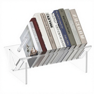 Estante Plano Acrílico Moderno, Desmontable, para Exhibición, Librería de Escritorio, Almacenamiento Transparente para Libros, <span class=keywords><strong>CDs</strong></span> y Revistas, para Oficina y Hogar - Product Image 1