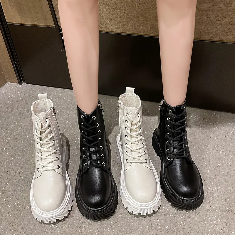 2022 winter new arrival fashion boots zip up women boots square heels casual boots