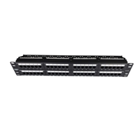 Panel Patch RJ45 UTP CNKL CAT6 19-Inch 2U 48Port dengan Rak Kabel untuk Sistem Kabel Jaringan