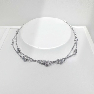 wholesale plata 925 silver Rhodium Plated Pearl Chain bracelet summer Geometric vintage zircon layered <b>charm</b> bracelets for girls - Product Image 4