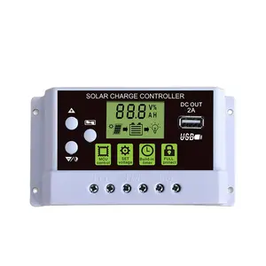 DEMUDA 10A 20A 30A LCD Display Auto Lithium Lead-acid Battery Pump 12V 24V PWM Solar Charge Controller For Home Solar System