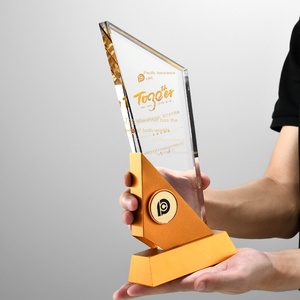 Medaglia di rame in oro creativo per la competizione per i trofei di cristallo di vetro con tecnologia scientifica personalizzata - Product Image 2