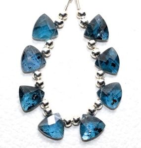 Kyanite ลูกปัดหินสีครามสีฟ้าหัวเป็ดลอนดอนเหลี่ยมเพชรพลอยหลวมลูกปัดล้านล้านล้านคุณภาพธรรมชาติสำหรับการทำเครื่องประดับขายส่ง - Product Image 1
