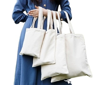 Customizable Eco-Friendly Recyclable <b>Canvas</b> <b>Tote</b> Bag Zipper Closure Shoulder/Hand Handles Custom Logo Color Options-Medium Size - Product Image 1