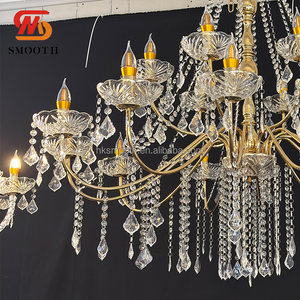 Lustre moderne de luxe en cristal pour hôtel, luminaire décoratif pour plafonds hauts - Product Image 3
