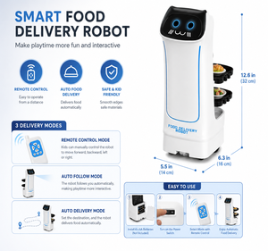 <span class=keywords><strong>Robot</strong></span> Giocattolo Telecomandato 24GHz di Alta Qualità <span class=keywords><strong>per</strong></span> Consegna Cibo, <span class=keywords><strong>Robot</strong></span> Educativo Interattivo <span class=keywords><strong>per</strong></span> <span class=keywords><strong>Giochi</strong></span> di Ruolo <span class=keywords><strong>per</strong></span> Bambini, <span class=keywords><strong>Giochi</strong></span> da Interno - Product Image 3