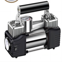 Compresseur d'air électrique portable 12V à double cylindre pour gonflage rapide des pneus de voiture – Outil de gonflage d'urgence pour véhicule