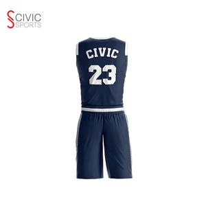 Ensembles de maillots de basket-ball réversibles personnalisés Uniforme de sport antibactérien à séchage rapide respirant Taille Plus Conception par sublimation OEM/ODM - Product Image 3