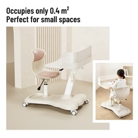Tenwin 2802 bleu Table et chaise de bureau d'étude ergonomique petit et mobile avec assemblage facile vente directe pour une utilisation scolaire