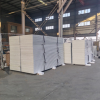 Panel Sandwich Busa PU Eksterior Harga Terbaik, Genteng Bergelombang Tahan Api Tahan Air Ramah Lingkungan Panel Logam Cina