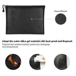 CUSTOM Handmade PP Material Fireproof & Waterproof <b>Document</b> <b>Bags</b> Fashionable Office School Home Card Cash Storage - Product Image 3