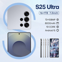 Smartphone Original S25 Ultra 5G LTE CDMA Double SIM 16 Go + 1 To, Caméra Arrière 108 MP, Écran FHD 7,3 pouces, Batterie 6800 mAh, Snapdragon 8 Gen3, Sans Fil, Version Française