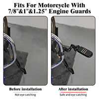 Protège-moteur de moto avec repose-pieds réglables à 360° pour Harley Softail Touring Sportster XL Dyna et Yamaha