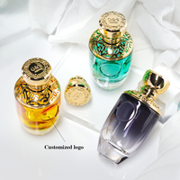 Flacons de parfum en verre transparent luxueux 30ml 50ml 100ml Impression sur écran Logo personnalisé