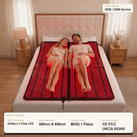 Selimut Terapi LED Fitkang High Density 2240pcs 180x180cm Ukuran Besar 3-Chip 660nm 850nm Cahaya Merah LED Selimut Fotobiomodulasi