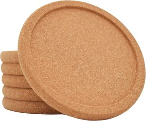 Offre Spéciale Sous-verres ronds en liège et caoutchouc pour bouteilles de vin et verres à boire - Product Image 1