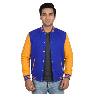 <b>Men</b> Varsity <b>Jacket</b> <b>for</b> <b>men</b> made with smooth outer shell and rib edges giving a <b>smart</b> and simple touch to daily Design - Product Image 1