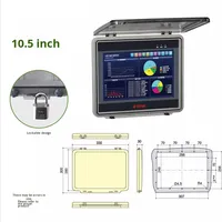 Boîtier en plastique transparent étanche de 7 pouces 12.5 pouces pour instruments Boîtiers de protection d'écran tactile électronique étanche à la pluie