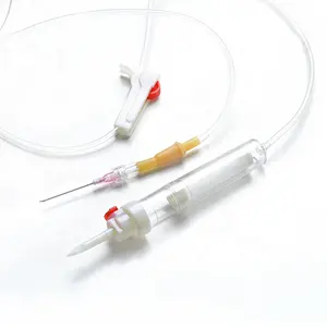 Wuzhou Medical Blood Transfusion Set 150cm mit Spül birne und 18G Nadel