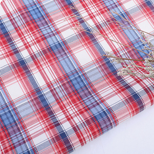 Textile Stocklot Black White Red <span class=keywords><strong>Lady</strong></span> Plaid Shirt Plaid Checked Small Check Jacquard Fabric - Product Image 6