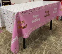Nappe jetable imperméable et résistante à l'huile décoration d'anniversaire nappe PET de fête pour anniversaire
