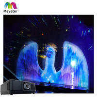 Système de projection immersif de contenu en réalité augmentée pour spectacle vidéo 3D en extérieur avec cartographie aquatique