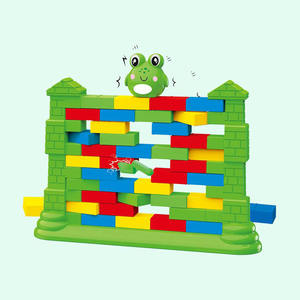 Non lasciare che la rana cada giochi da tavolo interattivi set 48 pz fai da te che spinge i mattoni a muro giocattoli rana gioco da tavolo equilibrio gioco per bambini - Product Image 1