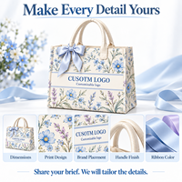 Sac fourre-tout de plage réutilisable de taille moyenne, motif fleurs élégantes, en toile, avec boucle dissimulée, vente en gros directe d'usine