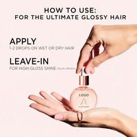 Brillo y nutrición para el cabello con ácido hialurónico y ácido glicólico. Gotas de brillo y aceite capilar anti-frizz Gloss Absolu Glaze Drops.