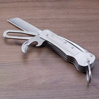 Couteau multifonctionnel HongRui pour l'extérieur, 4 en 1, couteau de pêche multifonctionnel, couteau de poche pour la randonnée, EDC, couteau de survie multi-outils