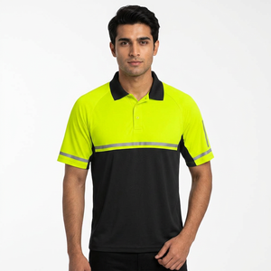 Clush Industries Polyester/Cotton Custom Breathable High Visibility Reflective Safety T-Shirt Unisex Construction Work <b>Heat</b> - Product Image 1