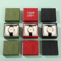 Boîte d'emballage de luxe personnalisée pour montres, avec couvercle et base rigides et insert en mousse - Coffret cadeau en papier texturé de qualité supérieure pour montres-bracelets