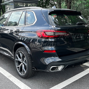 Glossy Black/Carbon Look Car Rear Bumper Lip Diffuser Side Spoiler <b>Splitter</b> for BMW X5 G05 M Sport 2019-2023 Body Kits - Product Image 4