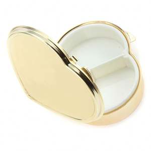 Mejor Bienvenido Proveedor de moda Color dorado Caja pequeña de color dorado Caja de plástico o metal Mini pastillero Organizador Estuche apilable - Product Image 1