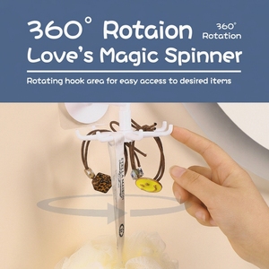 Çok Fonksiyonlu Döner Kanca 360 Derece Kendinden Yapışkanlı Delme Gerektirmeyen Mutfak Gereçleri Askısı (Spatulalar ve Kaşıklar için) - Product Image 4