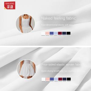 Спортивная юбка-шорты 2-в-1 для тенниса и фитнеса с карманами, быстросохнущая, дышащая, с индивидуальным логотипом, больших размеров, для женщин - Product Image 4