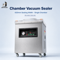 Machine d'emballage sous vide à bassin profond DZ-420 120 mm pour volailles, oiseaux entiers, dindes, lapins – Équipement de scellage de qualité alimentaire pour ligne de production en chambre