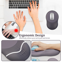Tapis de souris ergonomique avec repose-poignet en mousse à mémoire de forme souple, design quadrillé, pour bureau et ordinateur portable, directement de l'usine