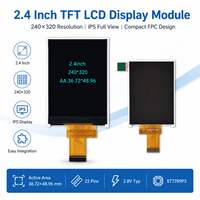 2,4 Zoll TFT LCD Display Modul 240x320 IPS Vollbildschirm 2,8V Logik Handheld-Geräte-Kit Projektlösung 400cd/m