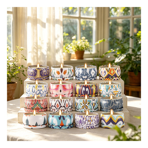 Recipiente para Velas de Color Marfil con Tapa de Cúpula, Presentación de Lujo, Colección Exclusiva de Aromaterapia, Decoración para el Hogar de Primera Calidad - Product Image 5