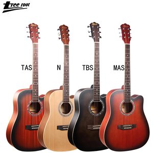 Guitare électro-<span class=keywords><strong>acoustique</strong></span> en bois d'épicéa et de tilleul de fabrication artisanale, 41 pouces, cordes, finition mate, pour débutants - Product Image 2