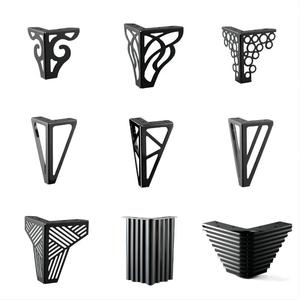 רגלי ספה מודרניות בציפוי כרום להחלפת תמיכת ספה רגלי מתכת רגלי ארון ריהוט רגלי פרח חלול זהוב - Product Image 3