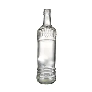750Ml Grosir Kustom Botol Kaca Wiski Kemasan Botol Glas Vodka Gin Botol Anggur