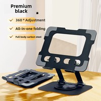 Support de tablette rotatif entièrement métallique et réglable pour iPad, téléphone, bureau, idéal pour les utilisateurs décontractés et les jeux (spécial pour manger en jouant)