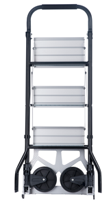 รถเข็นบันไดพับได้อเนกประสงค์ อลูมิเนียมแบบพกพา 3 ขั้น สำหรับคลังสินค้า - Product Image 4