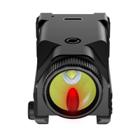 Lampe laser compacte étanche et antichoc en alliage d'aluminium haute résistance 600 lumens, type chasse, rechargeable par Type-C, avec viseur laser rouge