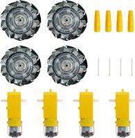 Kit de voiture robot 4x4 éducatif TT Motor Smart avec encodeur de vitesse, châssis métallique, relais USB 2 voies pour Raspberry Pi