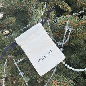 100% Organic Cotton Custom Logo Double <b>Drawstring</b> Bag Recyclable Biodegradable Eco-friendly Dust <b>Pouch</b> Bag - Product Image 5