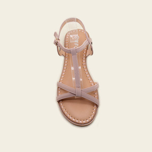 Sandali con lacci da <span class=keywords><strong>donna</strong></span> traspiranti leggeri stile moda moda Design avorio costa estiva a punta aperta - Product Image 5