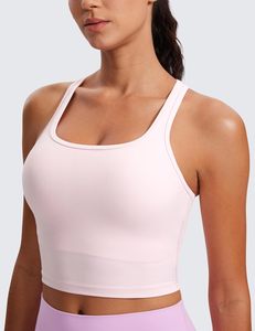 CRZ YOGA Butterluxe - Top Corto Transpirable para Mujer, con Espalda en Y, Cuello Redondo, Acolchado, para Entrenamiento y Yoga - Product Image 4